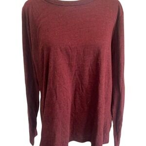 Maroon Long Sleeve T Shirt Casual‎ Everyday Top